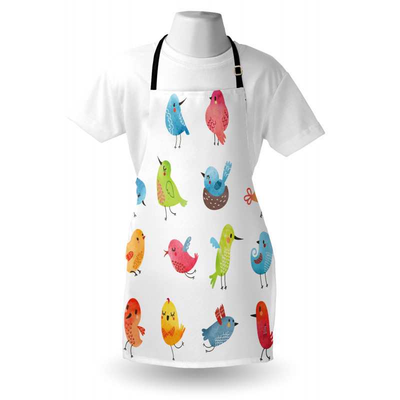 Colorful Humor Bird Apron