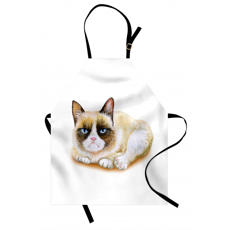 Grumpy Angry Cat Love Apron