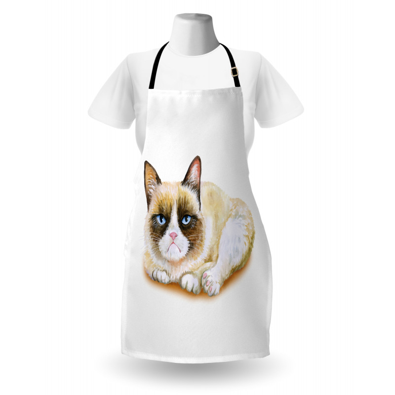 Grumpy Angry Cat Love Apron