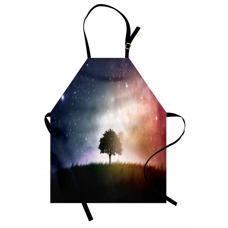 Tree in Field with Stars Apron