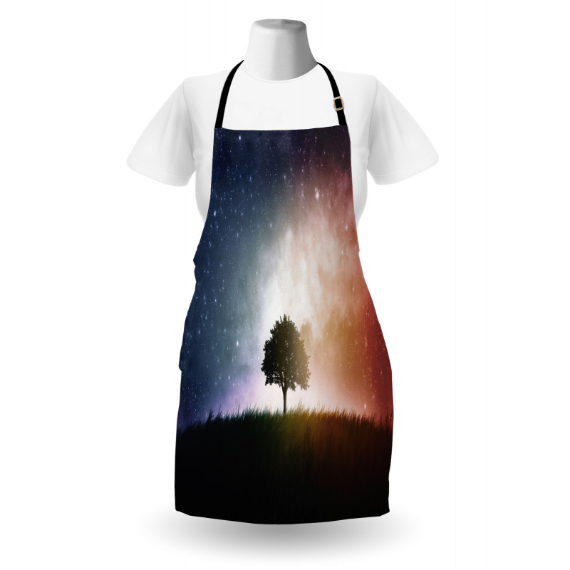 Tree in Field with Stars Apron