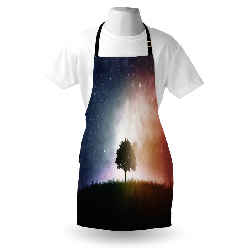 Tree in Field with Stars Apron