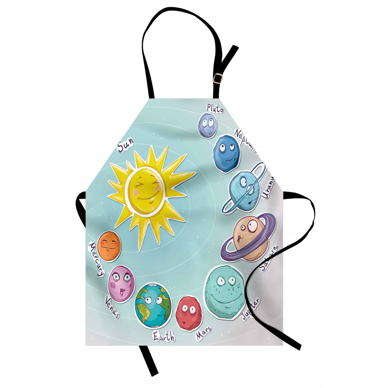 Cartoon Sun Planets Apron