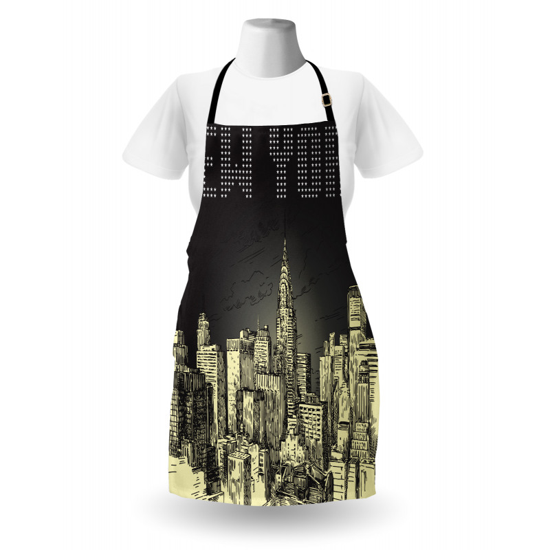 Grunge Empire State NYC Apron