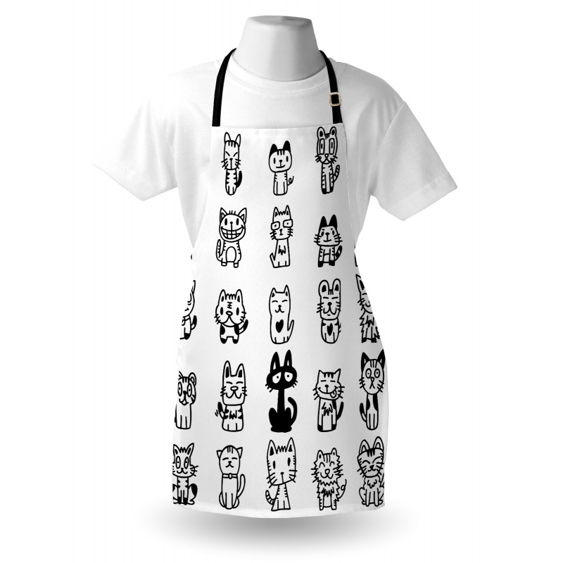 Cats with Happy Faces Apron