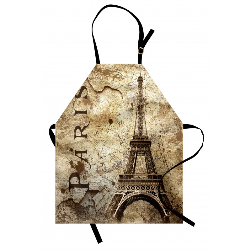 Eiffel Tower on Grunge Wall Apron