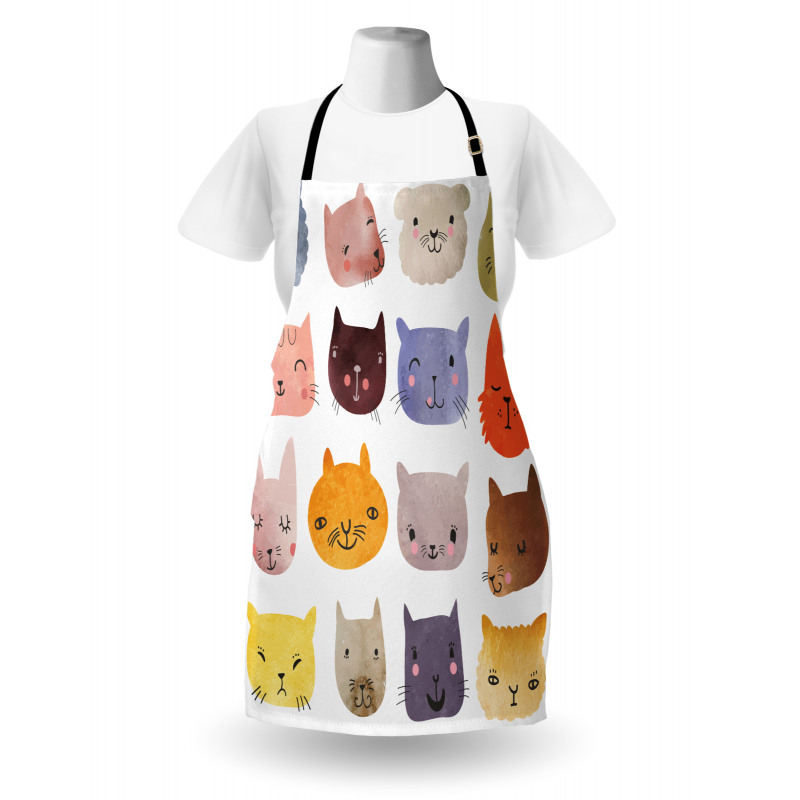 Colorful Humor Fun Cat Apron