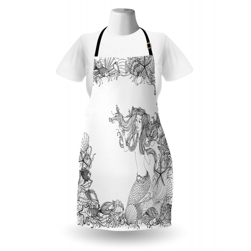 Seashells Mermaid Myth Apron