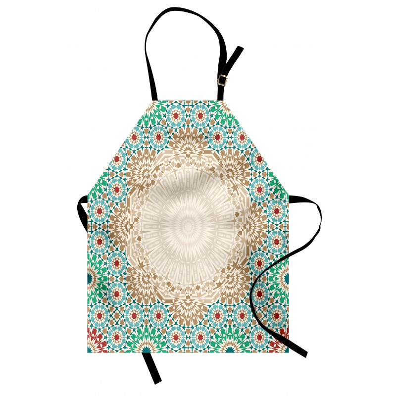 Antique Floral Mosaic Form Apron