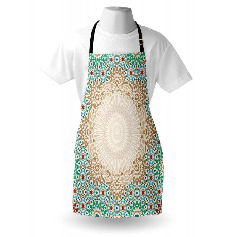 Antique Floral Mosaic Form Apron