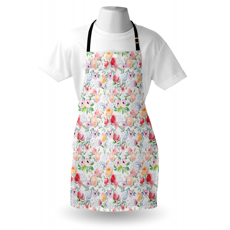 Colored Spring Flowers Apron