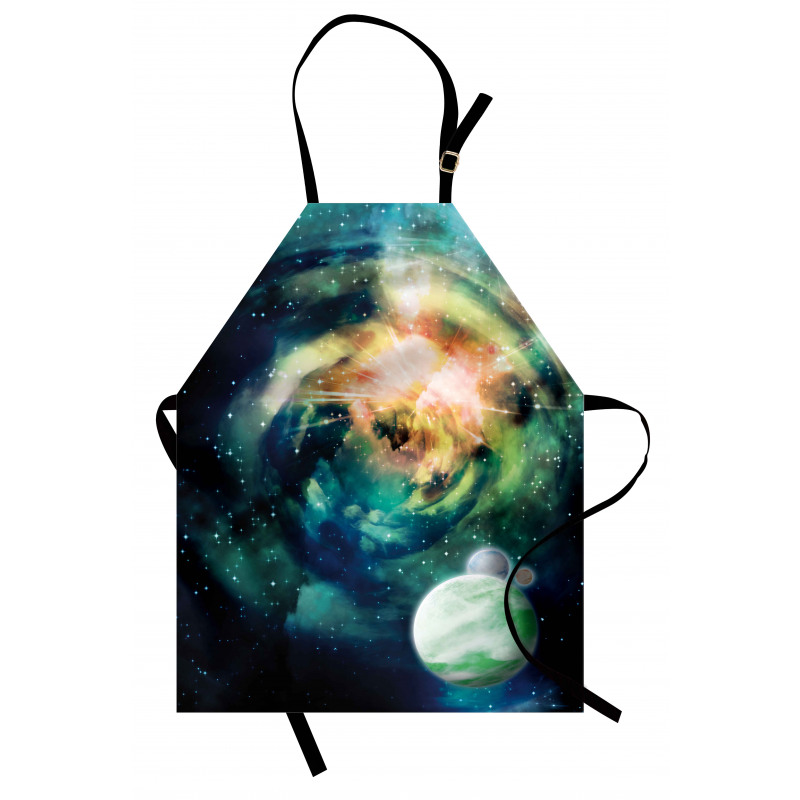 Spiral Galaxy and Planets Apron