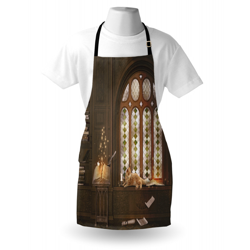 Medieval Library Cat Apron