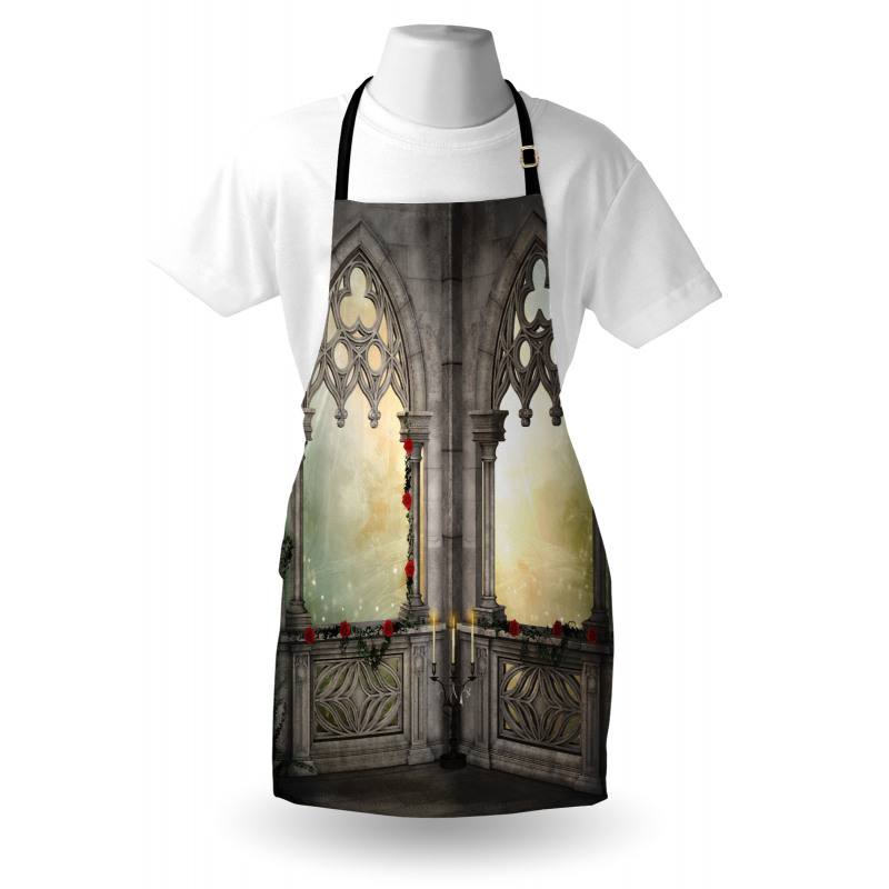 Oriental Rose and Flower Apron