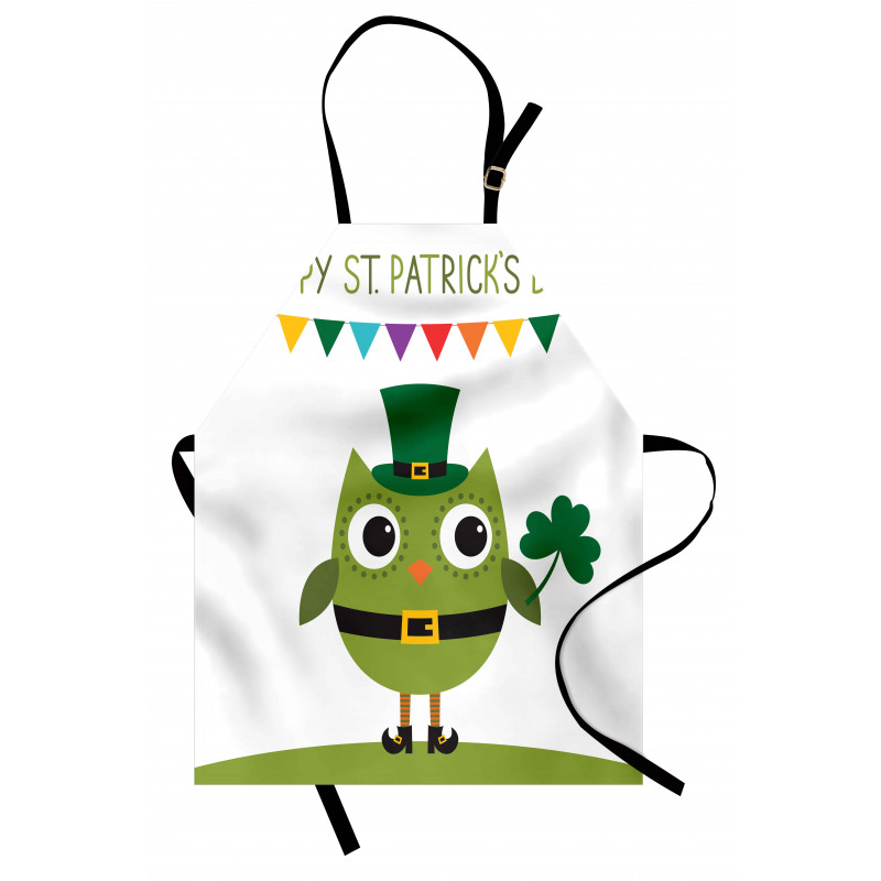 Owl Shamrock Apron