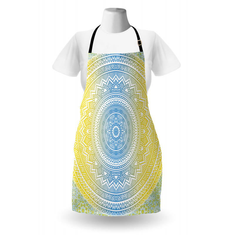 Blue Ombre Mandala Apron