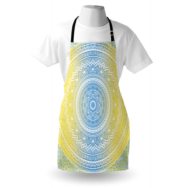 Blue Ombre Mandala Apron