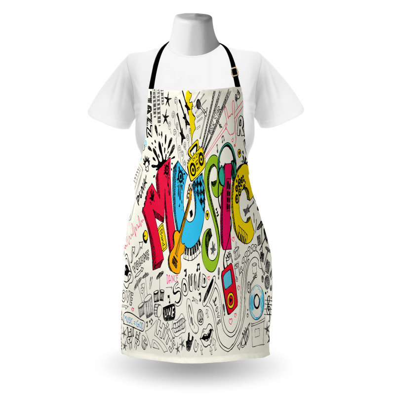 Pop Art Doodle Style Art Apron