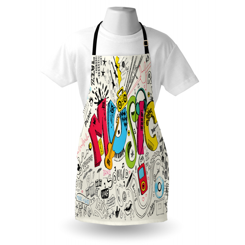 Pop Art Doodle Style Art Apron