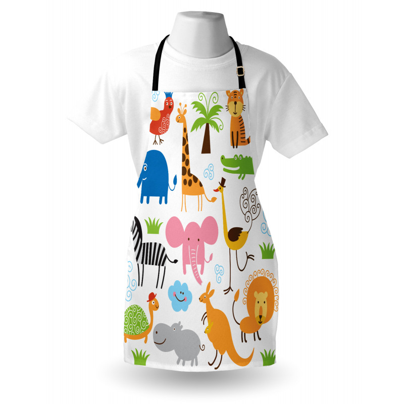 Safari Giraffe Elephant Apron