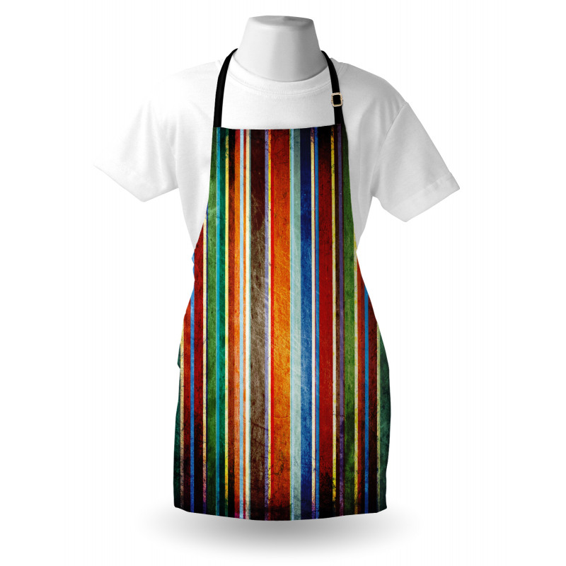 Retro Colorful Bands Apron