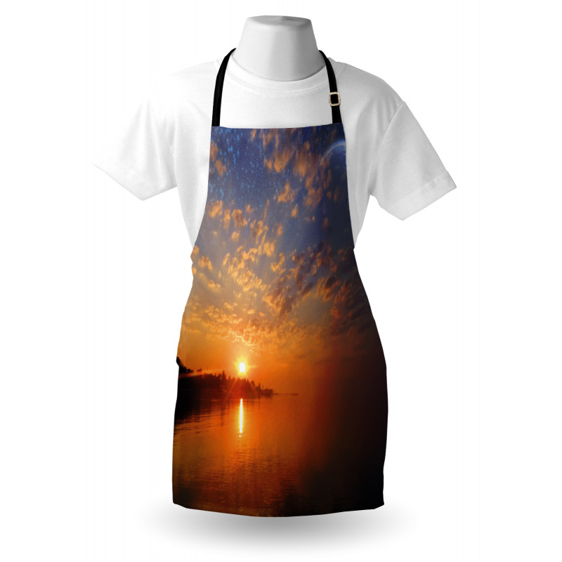 Skyline with Planet Sun Apron