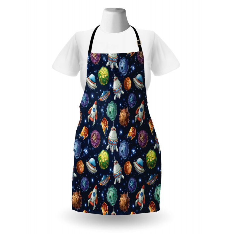 Futuristic Science Ufo Apron