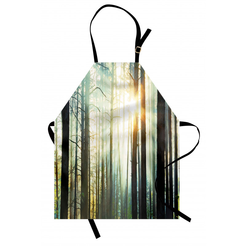 Fairy Foggy Forest Woods Apron