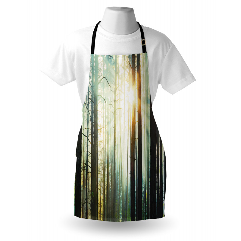 Fairy Foggy Forest Woods Apron