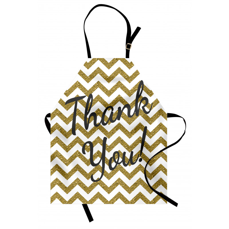 Thank You Words ZigZag Apron