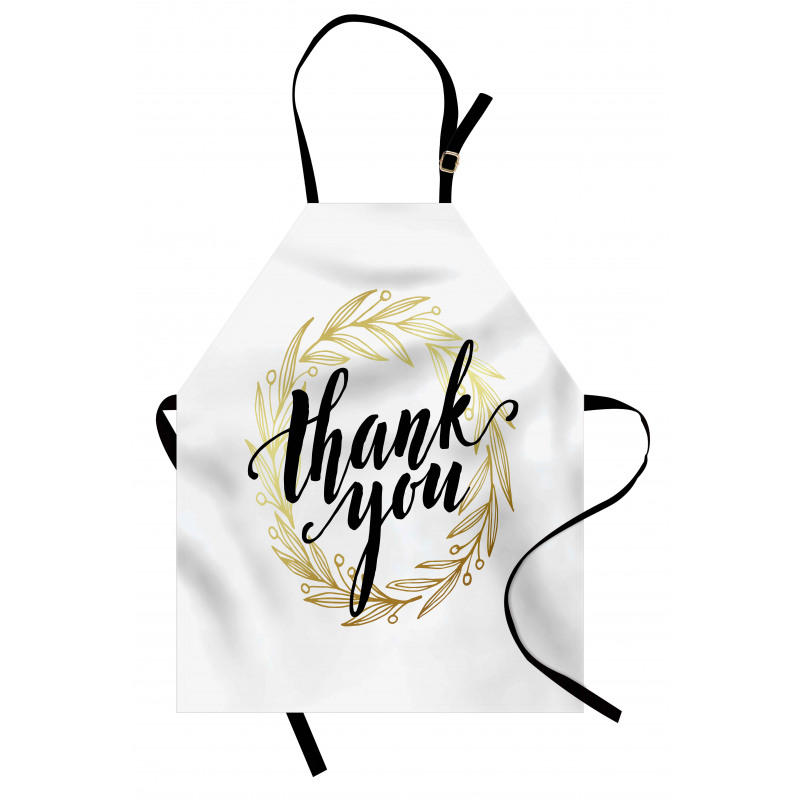 Thank You Words Leaves Apron