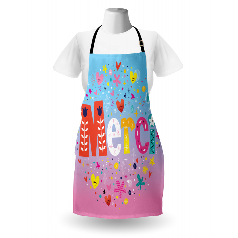 French Words with Hearts Apron