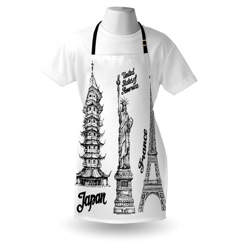 Japan Paris Building Apron