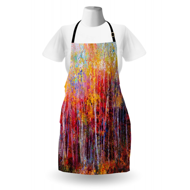 Autumn Forest Painting Apron