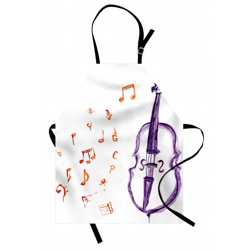 Musical Note Black Theme Apron