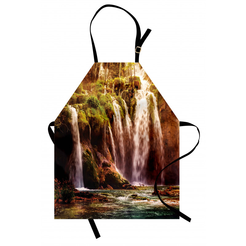 Waterfall Forest Trees Apron