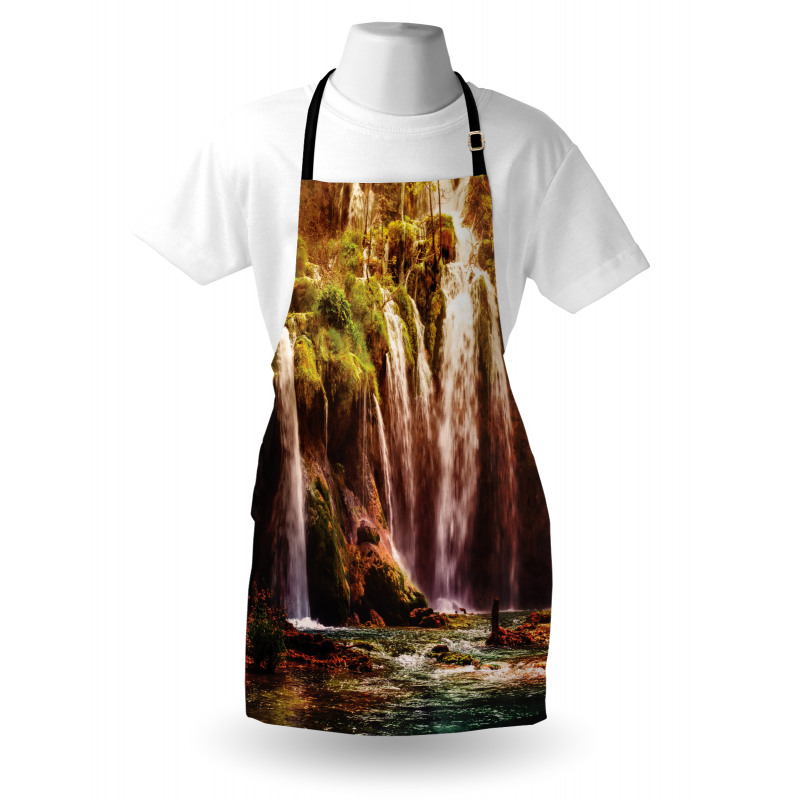 Waterfall Forest Trees Apron