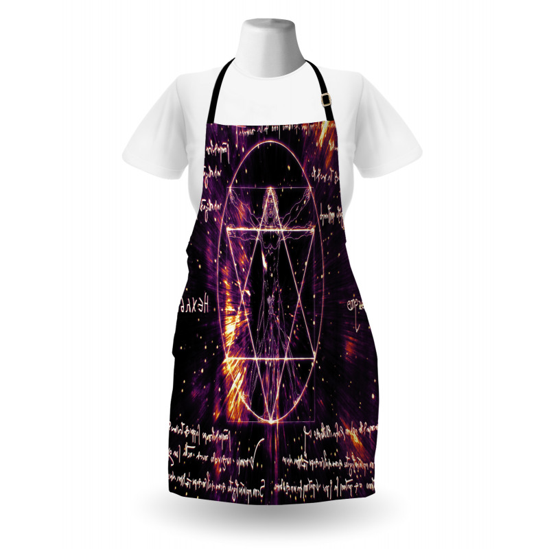 Vitruvian Man Occult Apron