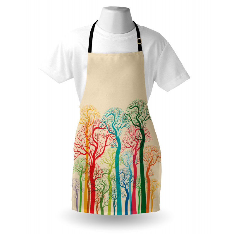 Colorful Abstract Trees Apron