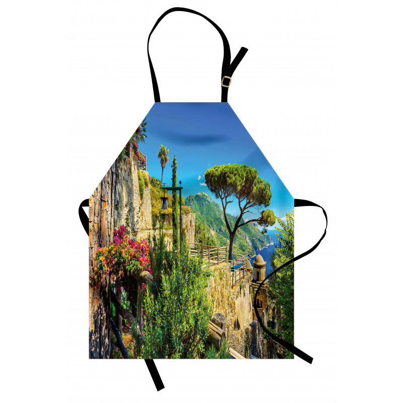 Village Trees Blossoms Apron