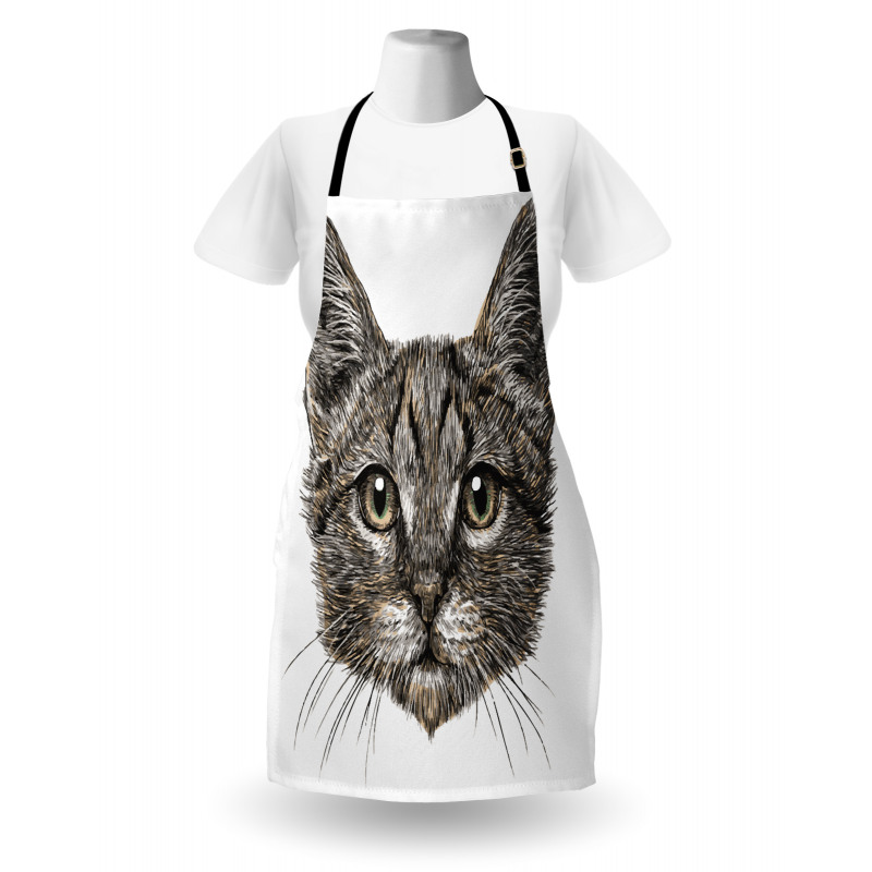 Sketchy Cat Head Apron