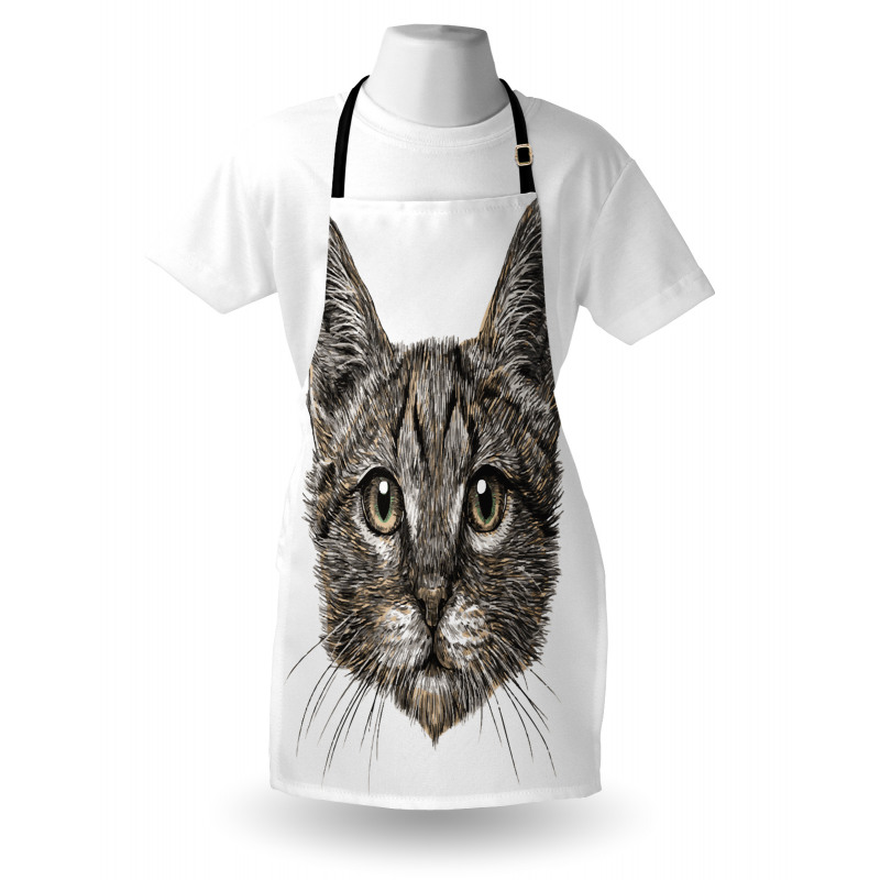 Sketchy Cat Head Apron