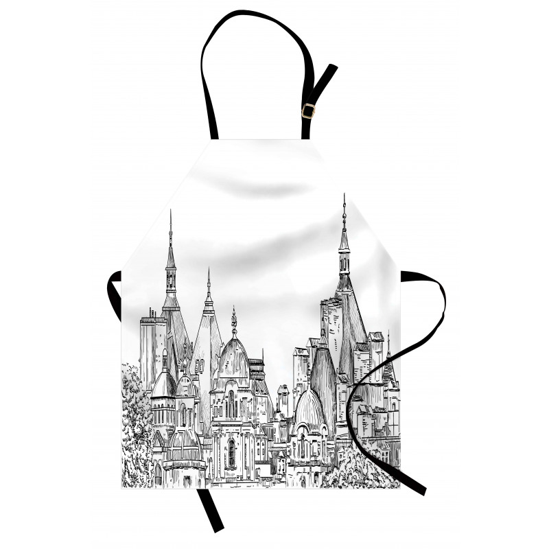 Sketchy Art Landmark Apron