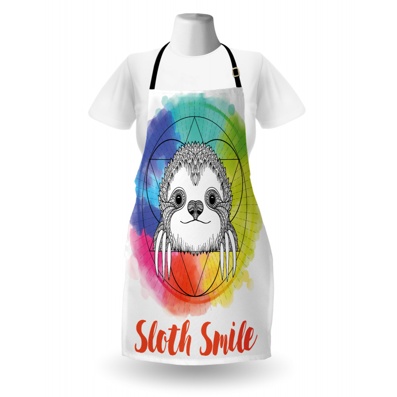 Rainbow Sloth Sketch Apron