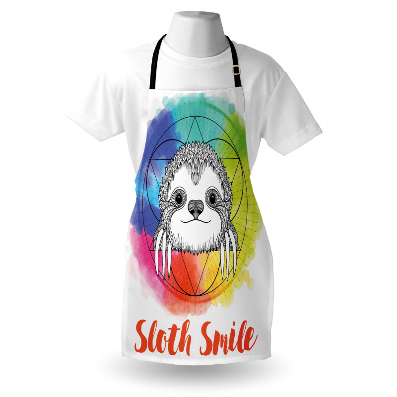 Rainbow Sloth Sketch Apron