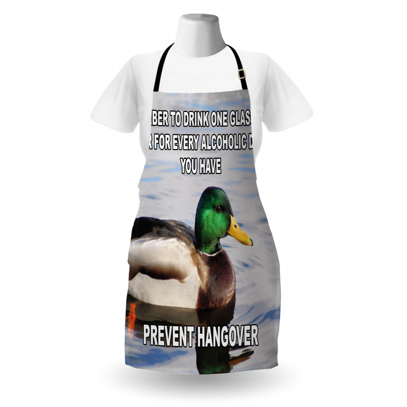 Mallard Duck with Words Apron