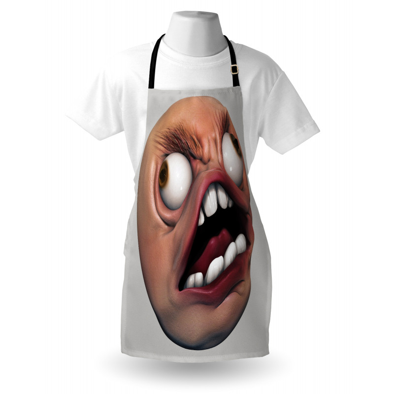 Angry Rage Meme Guy Fun Apron