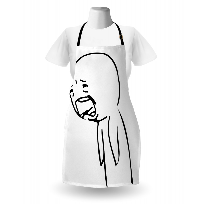 Online Emoji Sad Comics Apron