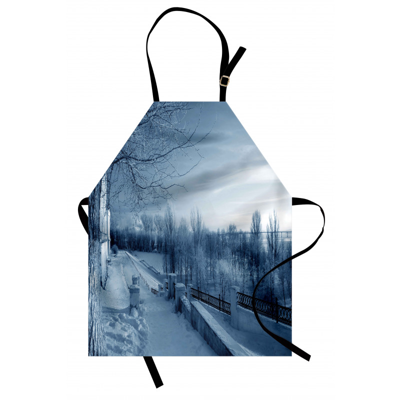 Ice Cold Snowy Scenery Apron