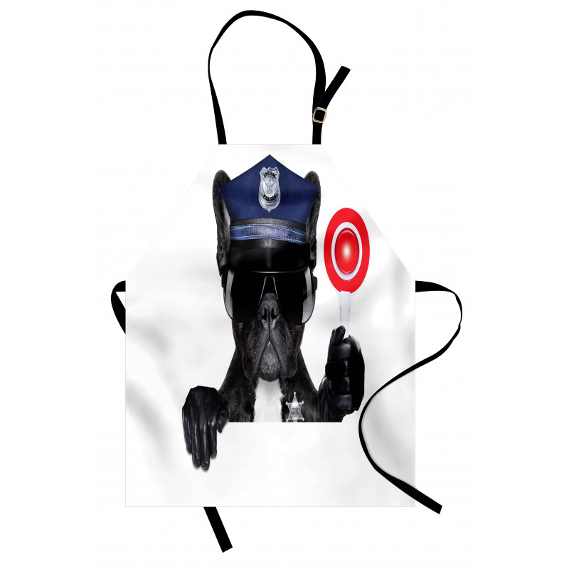 Pug Dog Police Costume Apron